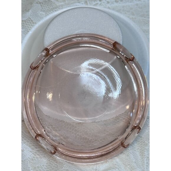 Carnival Glass Orange Pink Dish Trinket Holder Iridescent Retro Smoking Gift 5" - Picture 5 of 5